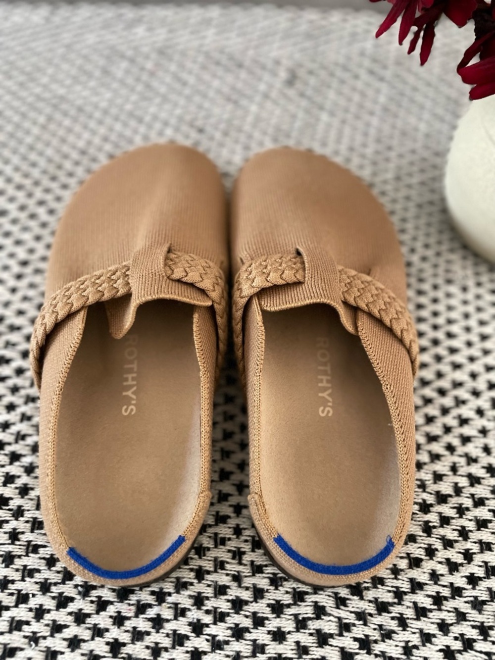 Rothy's The Braid Casual Clog Merino Wool Butternut Size 9 Beige - Picture 5 of 8